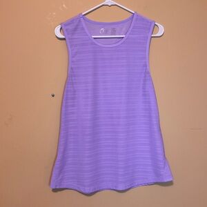 Zyia Active Lavender Luxe Muscle Tank Top Perforated design size medium